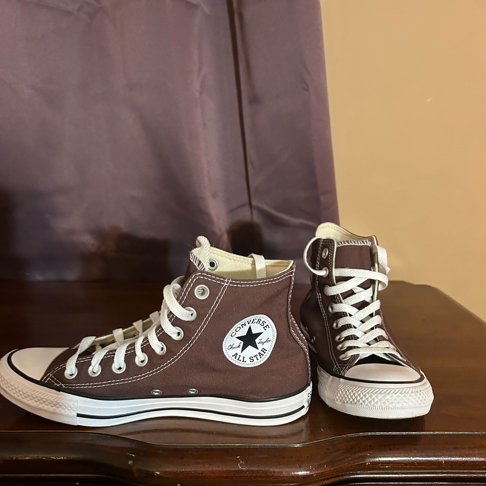 Brown high top Converse sneakers women’s size 9